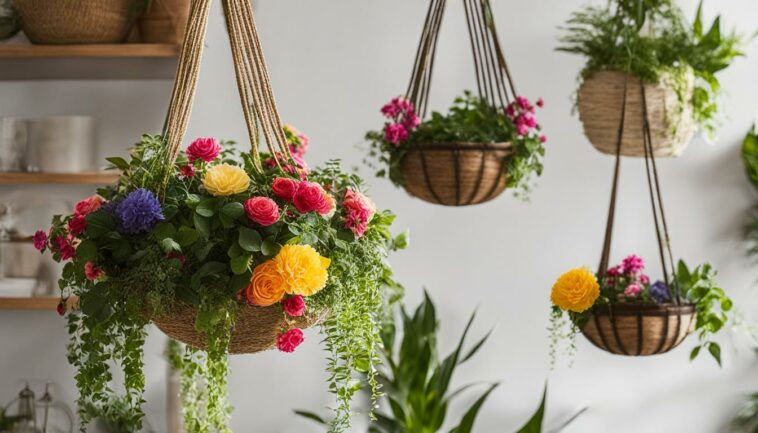 DIY-Blumenampeln: Pflanzen in luftiger Höhe