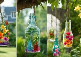 Upcycling von Glasflaschen: Deko-Ideen für den Garten