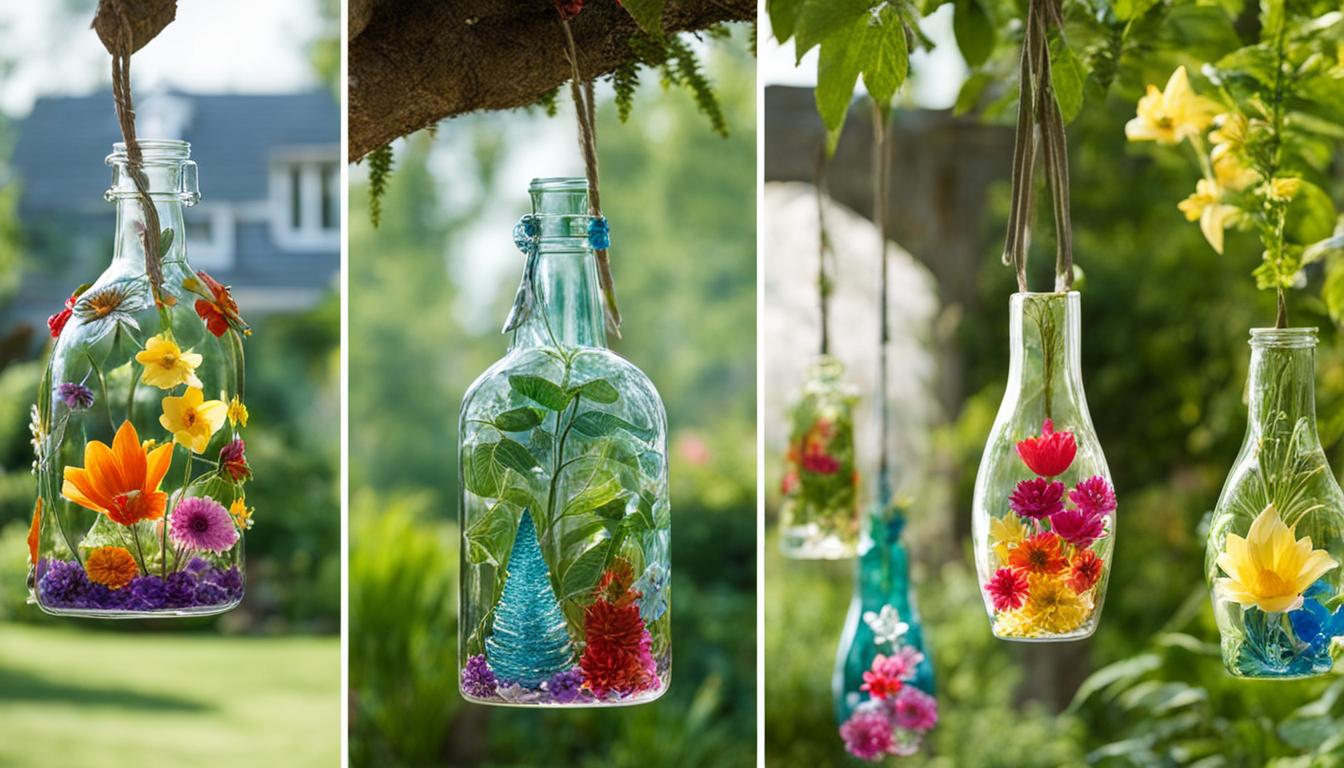 Upcycling von Glasflaschen: Deko-Ideen für den Garten